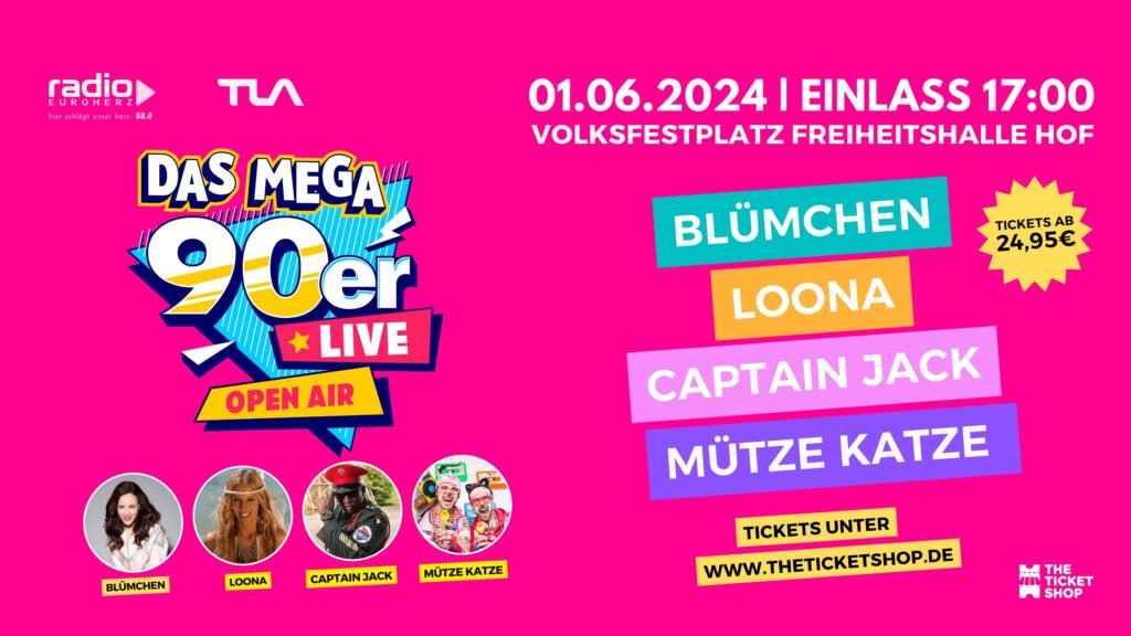 Das MEGA 90er Live Open Air Gärten der Welt Berlin 2025 The Ticket Shop