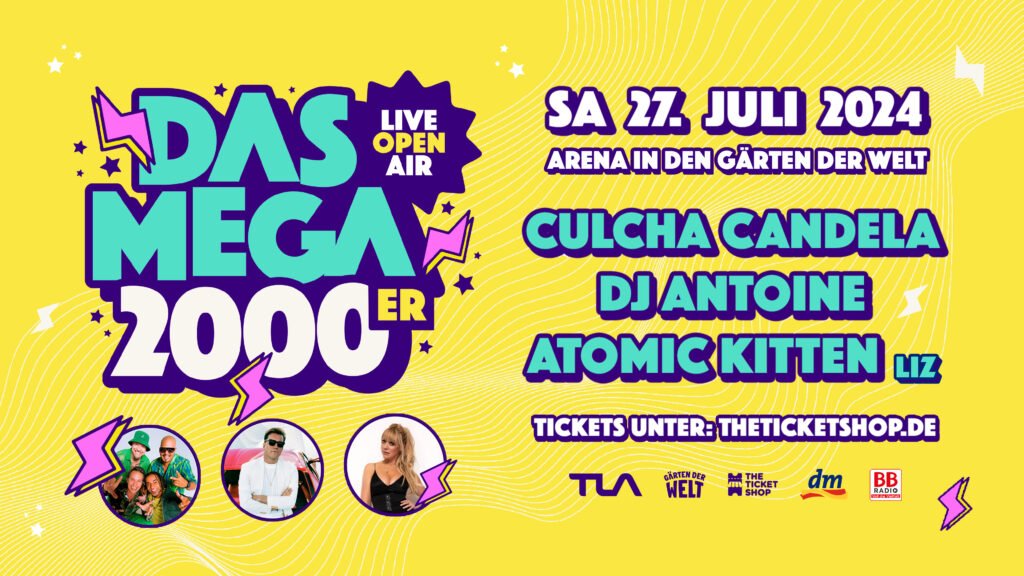 Das MEGA 90er Live Open Air Gärten der Welt Berlin 2025 The Ticket Shop