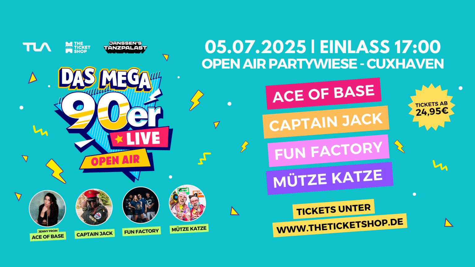 Das MEGA 90er Live Open Air Gärten der Welt Berlin 2025 The Ticket Shop